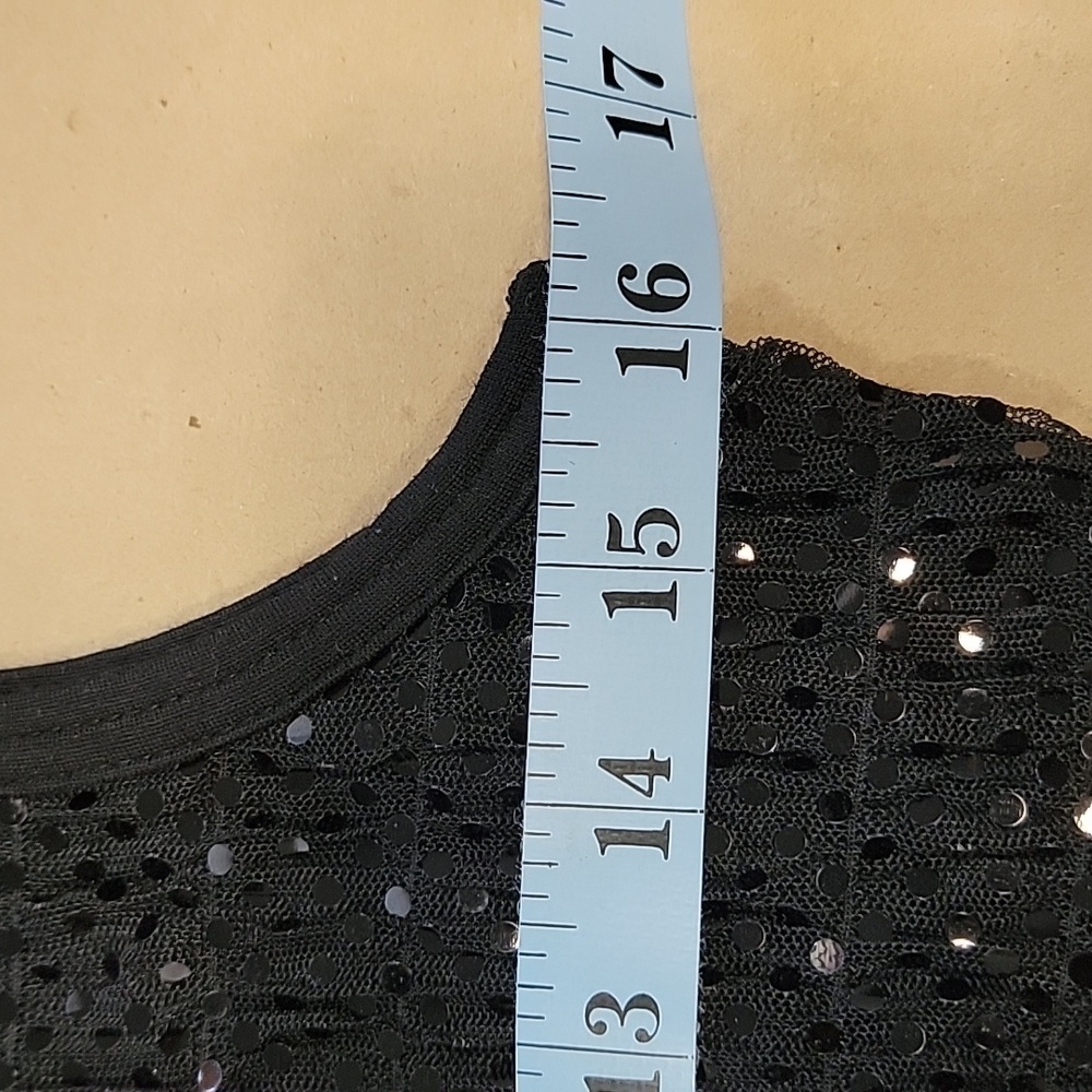 Mossimo Supply Co. Black Sequin Sleeveless Top - Picture 7 of 10